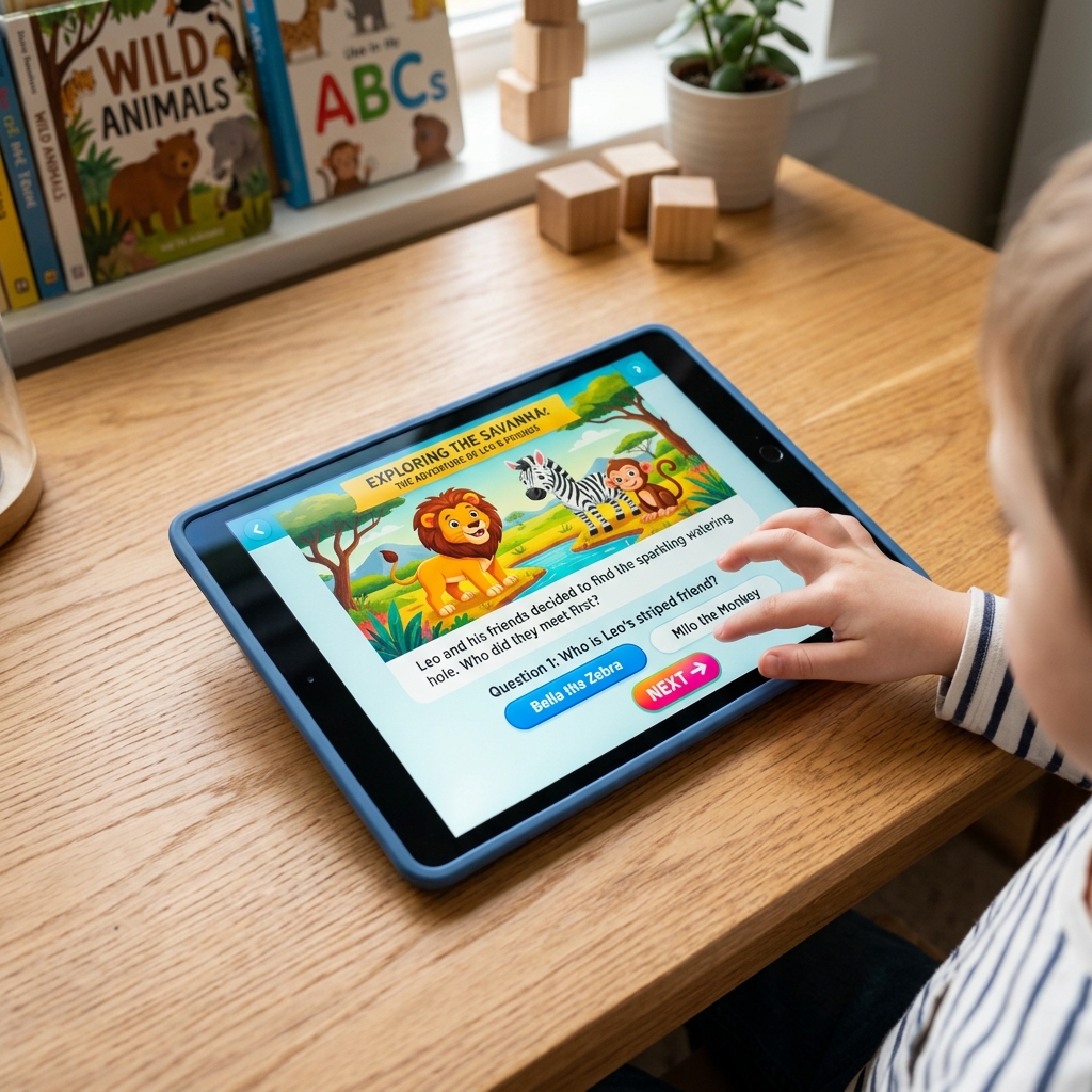 Ti Books Smart Digital Book Application on Tablet
